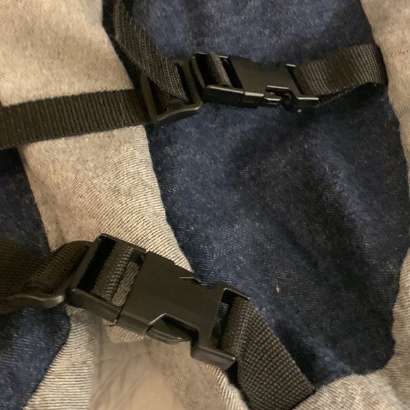 Double Jean Saddle bags with zipper and adjustable straps for dogs - Picture 5 of 8